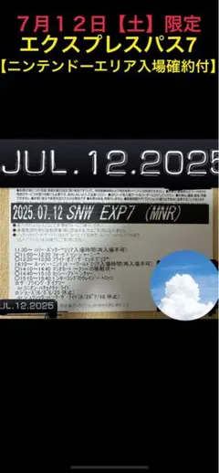 ち*こ様 USJ ユニバーサルスタジオジャパン【エクスプレス7】1枚