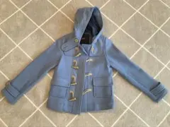 Ray BEAMS ショート　ダッフルコート　フード付き　水色　ブルー