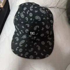 DC ペイズリー柄 キャップ ブラック