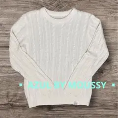 AZUL BY MOUSSY アズール ケーブルニット セーター ホワイト Mのサムネイル