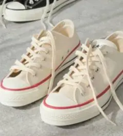 【試着のみ】コンバース オールスターJ OX オフホワイト 24.5cm