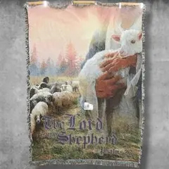 BPiD アニマル ラグ ビンテージ 古着 USA製 キリスト教 聖書 羊 風景