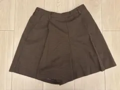 【美品】　GU ジーユー　ショートパンツ　ブラウン　千鳥格子　Mサイズ