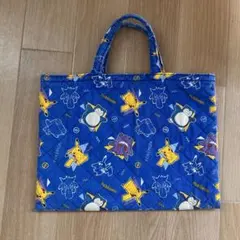 ポケモン キルティング トートバッグ ブルーのサムネイル