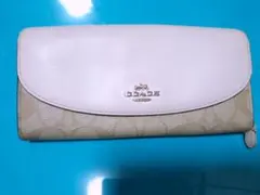 COACH 長財布 ホワイト/ベージュ