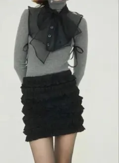 épine é zipper tulle frill skirt エピヌのサムネイル