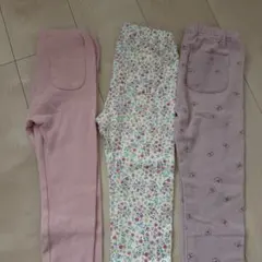 美品UNIQLOレギンスロングパンツ 110cm 3点セット