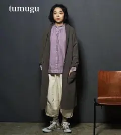 tumugu ＊ カシミヤタッチふわふわウールニットロングカーディガンのサムネイル