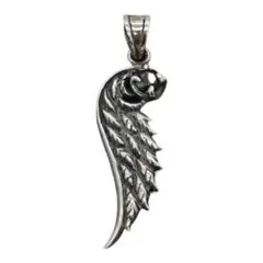 キュービックジルコニア/フェザー/シルバー925 ペンダント/シルバーチャーム