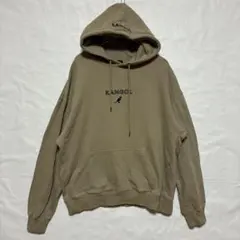★【大人気】KANGOL カンゴール 刺繍ロゴ プルオーバー ベージュ L