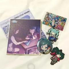 プロセカ 初音ミク 缶バッジ 色紙 キーホルダー ウエハース