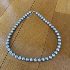 貝パールネックレス　大粒　シルバー