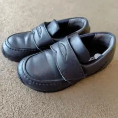 asics ブラックフォーマルシューズ マジックテープ付き　17.0cm