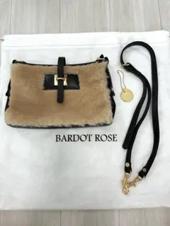 値下げ BARDOT ROSE バルドロゼ ショルダーバッグ 牛革 巾着型 黒