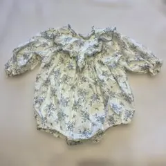 花柄ロンパース フリル付き アプレレクール　70〜80