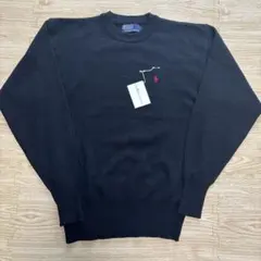 未使用　デッドストック　ラルフローレン ラムウールセーター ブラックセーター L