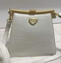 HANAe MORI ハート型 アイボリー ショルダーバッグ ハンドバッグ