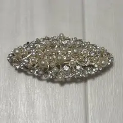 か*ー様 パール 髪飾り ヘアクリップ バレッタ