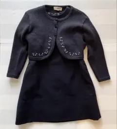 アンファン ミルフィーユ 受験卒園入学 濃紺 セットアップワンピース 110cm