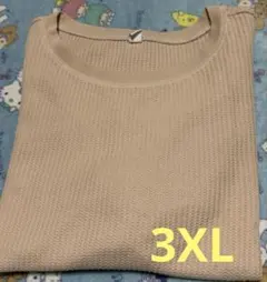 ユニクロ　ワッフル生地Tシャツ　半袖　3XL