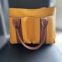 マスタードイエロー レザー トートバッグ　D .KELLY JAPAN