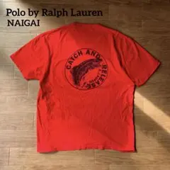 90s ポロラルフローレン SPORTSMAN フィッシング ポケット Tシャツ