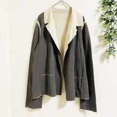 リバーシブルジャケット F ベージュ 上品　着回し力抜群　大人カジュアル　✨