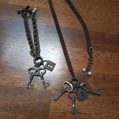 鍵　ネックレス　ブレスレット　2個　アンティーク　ヴィンテージ