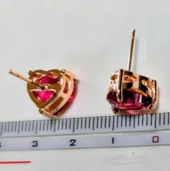 赤いハートのピアス&リング