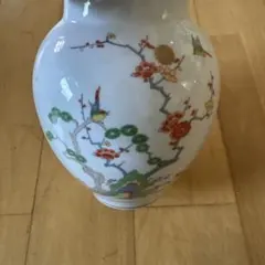角福 柿右衛門様式 花鳥文 花瓶 25cm - メルカリ