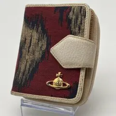 Vivienne Westwood 二つ折り財布 オーブロゴ タペストリー柄