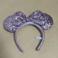 ディズニー ミニー スパンコール カチューシャピンク