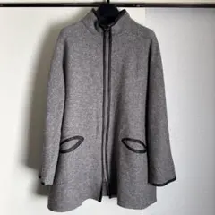 モン・グレ 38 カシミヤ アンゴラ ロングコート 黒 マキシ丈 極暖 希少