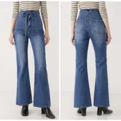 【LILY BROWN レースアップ ブーツカット デニム】のサムネイル