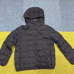 【ユニクロ】 フード付きダウンコート 150 ネイビー