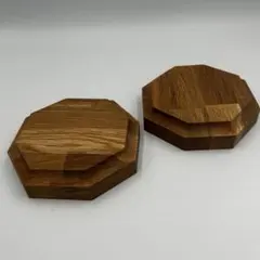 八角形 木製飾り台 No.⑤小物ディスプレイ・花台・台座・2点セットです