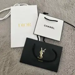 ショップ袋　Dior Chanel YSL 3点セット