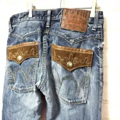 EDWIN デニムパンツ ストレート W32 ウエスタン フラップポケット