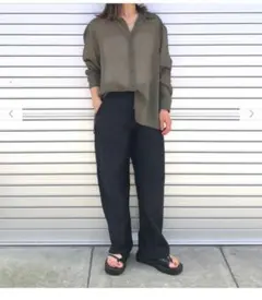 今期新品タグつき＊ユニクロ　ジャージーカーブパンツ　丈短め　XS ブラック