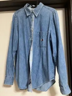 TOMMY JEANS デニムシャツ 長袖 ストライプ切替 10のサムネイル