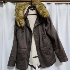 モッズコートスリム ブラウン ファー付き