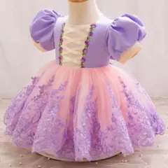 【美品】 SHEIN ラプンツェル ドレス 90 ワンピース 半袖