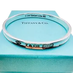 TIFFANY&Co. 希少 極美品 レクタングル スクエアバングル Ag925 - メルカリ