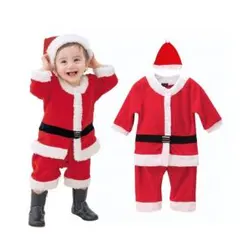 《サンタコスチューム》男女 クリスマス 子供服 赤ちゃん衣装 着ぐるみ ベビー服