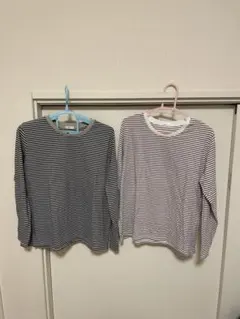 ハニーズ　長袖　ボーダーTシャツ（2枚セット）　L