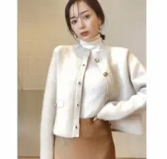 2026年最新】anua ラクーンブレンドノーカラーニットジャケットの人気