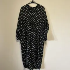 UNITED ARROWS ドット柄 ロングシャツワンピース ネイビー 36 - メルカリ