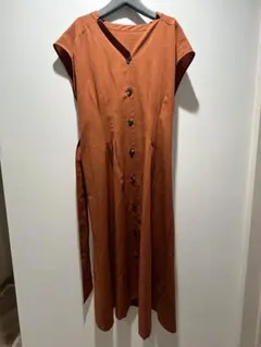 THE SHOP TK ノースリーブワンピース ダークオレンジのサムネイル