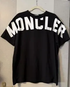 モンクレール 文字ロゴ ブラックワッペン Tシャツ S 国内正規品 5S447 