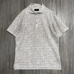 エポカウォモ　ライン千鳥プリントポロシャツ　グレー　46 / M